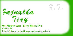 hajnalka tiry business card